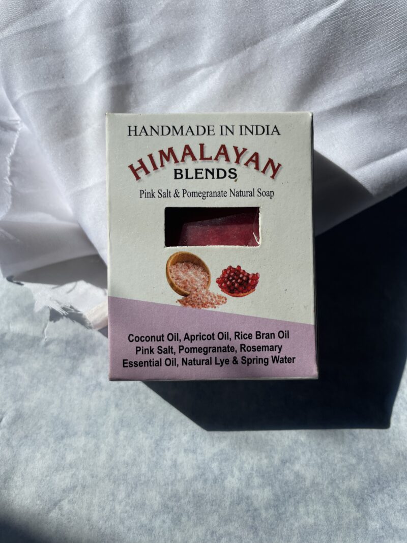 Pink Salt and Pomegranate Handmade Organic Soap by Himalayan Blends Chamba – Natural Skin Brightening & Detox Bar