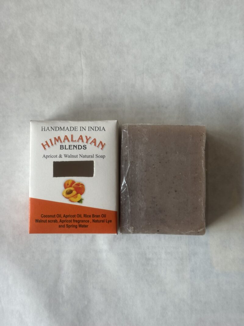 Apricot Handmade Organic Soap by Himalayan Blends Chamba – Exfoliating & Moisturizing Soap Bar for Dry Skin